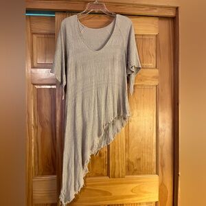 Primitive Tribal Craft raw silk asymmetrical tunic dress